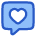Mail Chat Bubble Square Favorite Heart