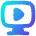 Desktop Display Live Tv Icon from Flex Gradient Set