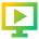 Desktop Display Live Tv Icon from Sharp Gradient Set