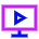 Desktop Display Live Tv Icon from Sharp Neon Set