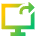 Desktop Screen Share Icon from Sharp Gradient Set