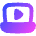 Laptop Live Tv Icon from Flex Gradient Set