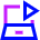 Laptop Live Tv Icon from Sharp Neon Set