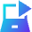 Laptop Live Tv Icon from Sharp Gradient Set
