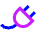Connection Integration Plugin Icon from Sharp Neon Set