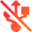 Usb Off Disconnected Icon from Sharp Gradient Set