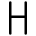 H Icon from Typeface - Free Set