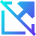 Triangle Arrow Open In New Off Icon from Sharp Gradient Set