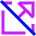 Triangle Arrow Open In New Off Icon from Sharp Neon Set
