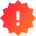 Badge Alert Icon from Sharp Gradient Set