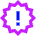Badge Alert Icon from Sharp Neon Set