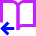 Book Flip Next Page Arrow Icon from Sharp Neon Set