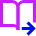 Book Flip Previous Page Arrow Icon from Sharp Neon Set
