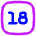 Content Rating 18 Up Icon from Flex Neon Set