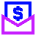 Mail Newsletter Paid Subscription Icon from Sharp Neon Set