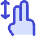 Interface Hand Gestures Two Fingers Drag Vertical
