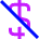 Money Currency Off Icon from Sharp Neon Set