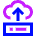 Server Cloud Drive Upload Backup Icon from Sharp Neon Set