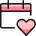 Calendar Favorite Heart 1 icon - Free transparent PNG, SVG. No Sign up needed.