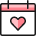 Calendar Favorite Heart icon - Free transparent PNG, SVG. No Sign up needed.