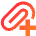 Attach File Add Icon from Sharp Gradient Set