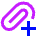 Attach File Add Icon from Sharp Neon Set