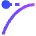 Ease Out Icon from Sharp Gradient Set