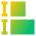 Equal Height Icon from Sharp Gradient Set