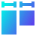 Equal Width Icon from Sharp Gradient Set