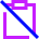 Clipboard Content Paste Off Icon from Sharp Neon Set