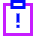 Clipboard Task Alert Icon from Sharp Neon Set