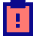 Clipboard Task Alert Icon from Sharp Pop Set