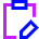 Clipboard Task Note Edit Icon from Sharp Neon Set