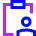 Clipboard Task Person In Charge Icon from Sharp Neon Set