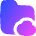 Document Folder Cloud Online Backup Icon from Flex Gradient Set