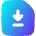 File Document Download Save Icon from Flex Gradient Set