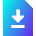 File Document Download Save Icon from Sharp Gradient Set