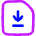 File Document Download Save Icon from Flex Neon Set
