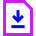 File Document Download Save Icon from Sharp Neon Set