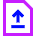 File Document Upload Publish Icon from Sharp Neon Set