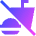 No Food Icon from Sharp Gradient Set