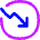 Chart Circle Down Loss Icon from Flex Neon Set