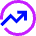 Chart Circle Up Growth Icon from Sharp Neon Set
