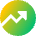 Chart Circle Up Growth Icon from Sharp Gradient Set