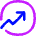 Chart Circle Up Growth Icon from Flex Neon Set