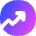 Chart Circle Up Growth Icon from Flex Gradient Set
