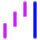 Chart Waterfall Icon from Sharp Neon Set