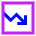 Growth Analytics Chart Down Loss Icon from Sharp Neon Set