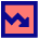Growth Analytics Chart Down Loss Icon from Sharp Pop Set