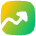Growth Analytics Chart Up Gain Icon from Flex Gradient Set